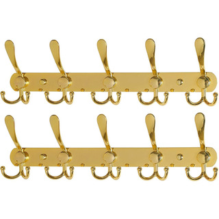 Perchero De Pared Color Dorado Acero Inoxidable (2 Unidades) Perchero De Pared Color Dorado Acero Inoxidable (2 Unidades)