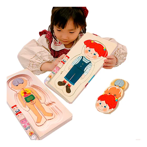 Rompecabezas 5 Capas Cuerpo Humano Niña
