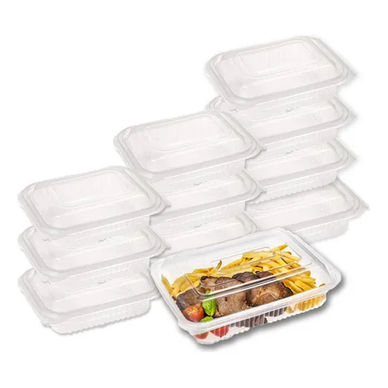 Bandejas 105pp Rectangular C/tapas Apta Para Microondas X50