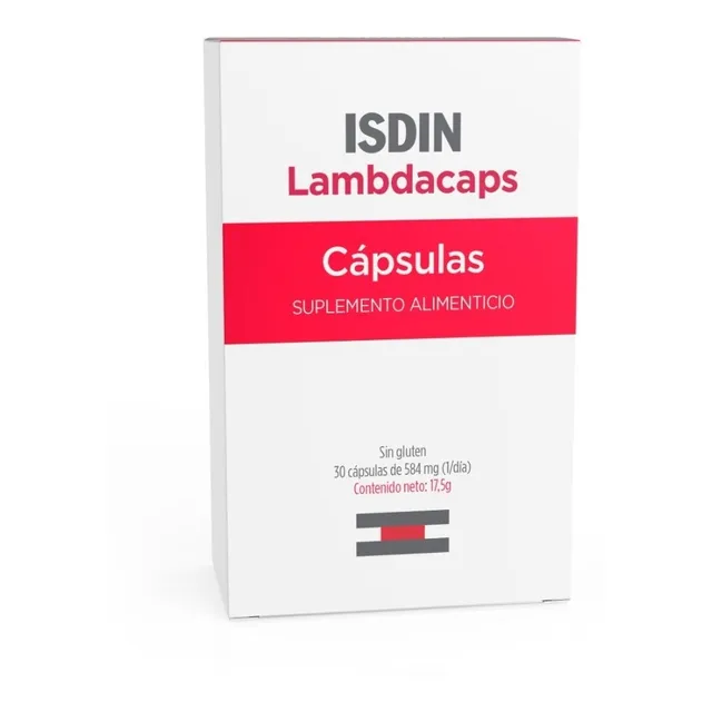 Isdin Lambdacaps Suplemento Alimenticio 30 Cápsulas Sabor Sin sabor