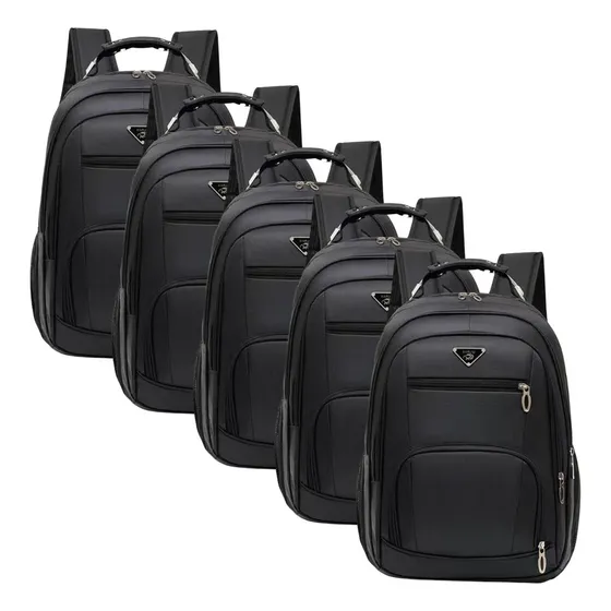 Mochila Masculina Executiva Escolar Notebook Atacado 5 Cor Preto