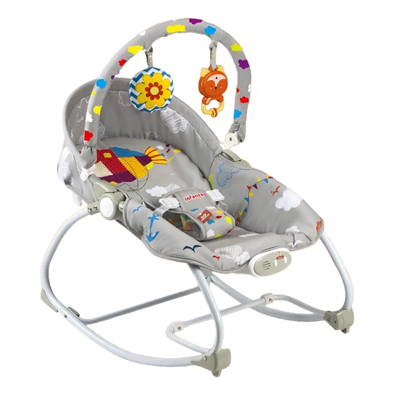 Cuna Mecedora Reclinable Bebés Juguetes Sonido Y Vibraciones