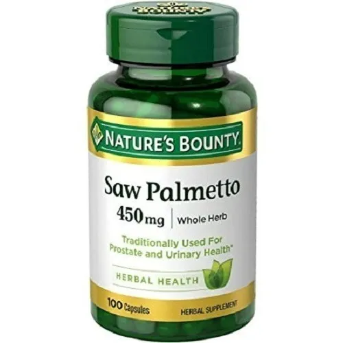 Saw Palmetto 450mg Nature's Bounty 100 Capsulas (usa) Sabor Neutro