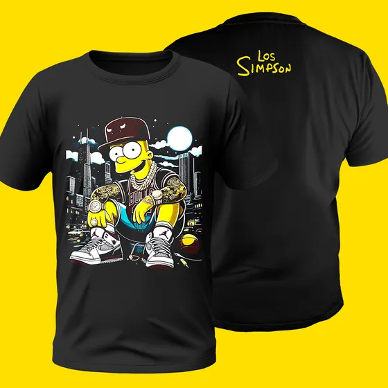 Los Simpson - Franelas Algodon Kaos Id Bart - Lisa - Homero