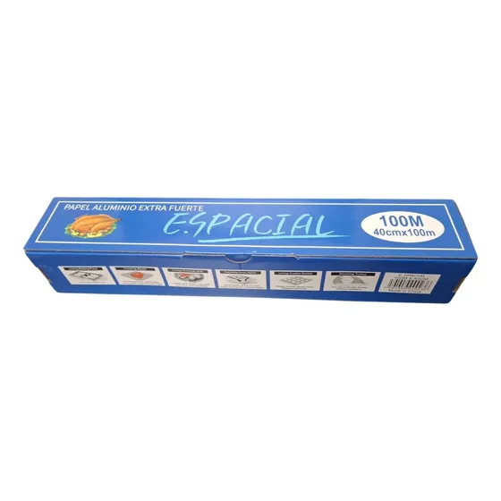 Papel Aluminio 40 Cm X 100 Metros Extra Fuerte