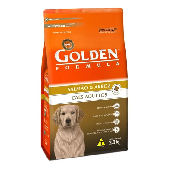 Alimento Golden Premium Especial Formula para cão adulto de raza todos os tamanhos sabor salmão y arroz de 3 kg