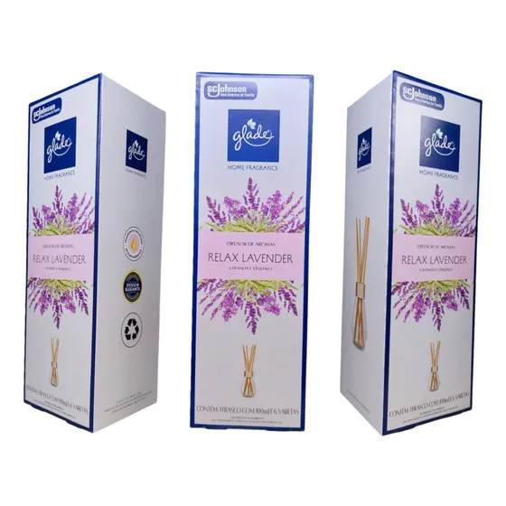 Difusor De Aromas Glade Relax Lavender Kit Com 3 X 100ml