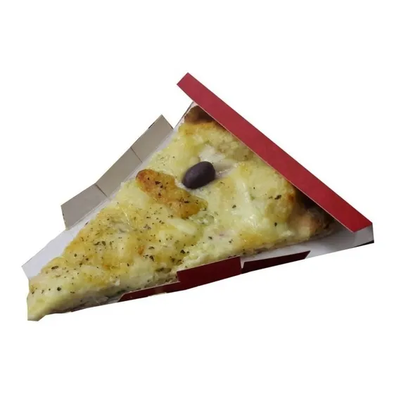 100 Pçs Embalagem Pega Pizza Pedaço Triangulo Fatia Vermelho
