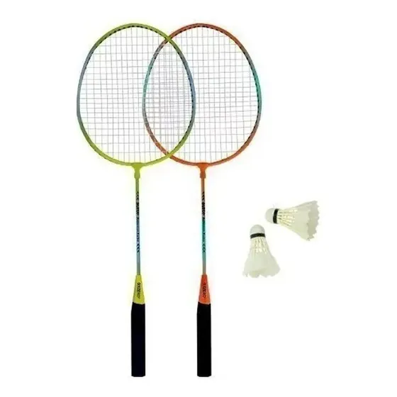 Set Juego Badminton Sixzero 2 Raquetas + 2 Plumas Y Funda