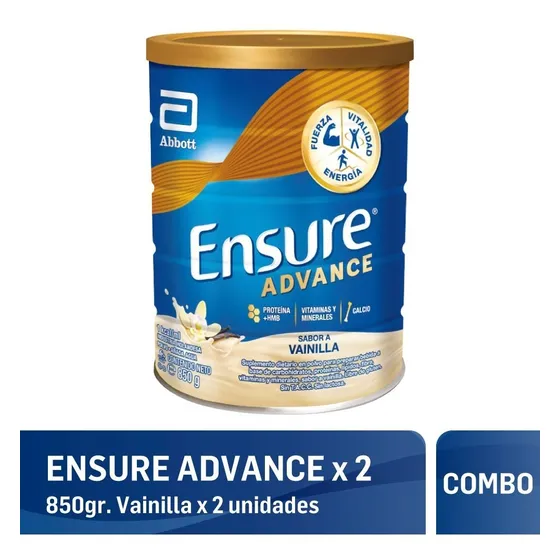 Ensure Advance En Polvo 850 Gr Vainilla Pack X 2 Unidades