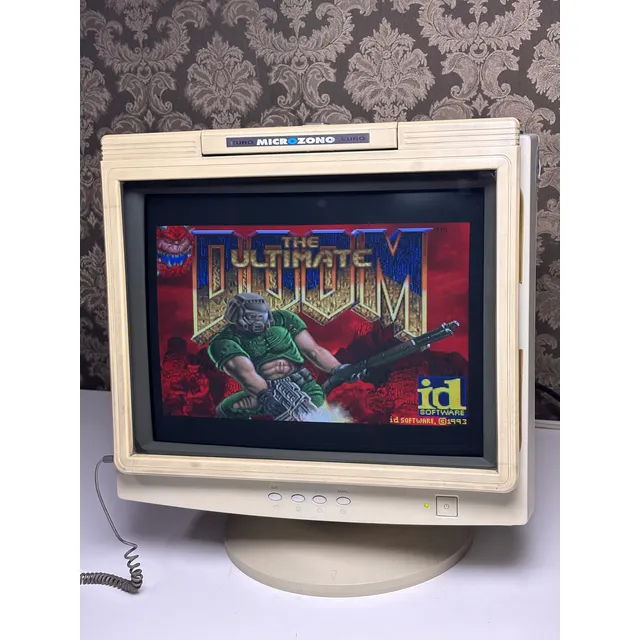 Monitor Pc Antiguo Crt Samsung Syncmaster 551v 14 + Filtro Beige