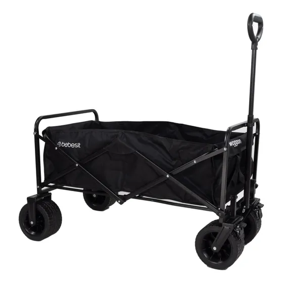 Carro Plegable Multiuso Playa Jardin Camping Bebesit Waggon Color Negro