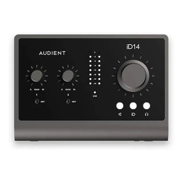 Interfaz de audio Audient ID14 (MKII) 110V gris oscuro 2.ª gen