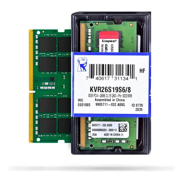 Memoria Kingston Kvr26s19s6/8 8gb Ddr4 Sodimm 2666mhz