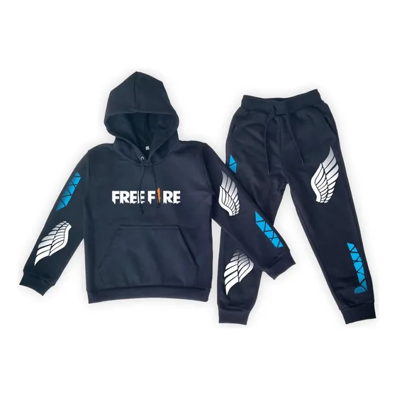 Conjunto Deportivo Niños/as Free Fire Angelical Con Capucha