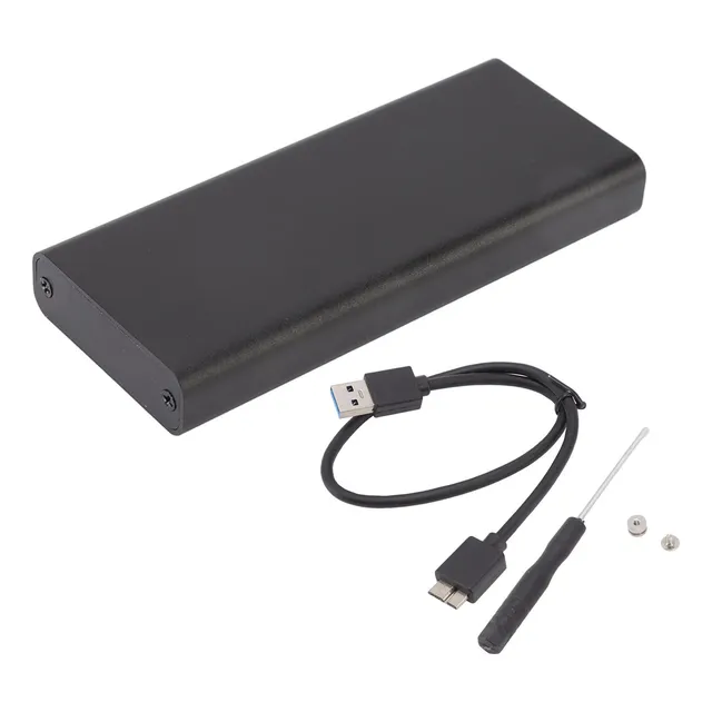 Adaptador De Carcasa Msata A Usb3.0 De 6 Gbps Negro
