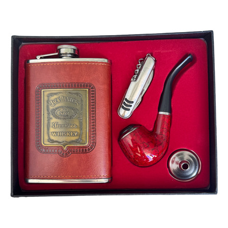 Kit Cantil Porta Bebidas Cachimbo Canivete Abridor Full Kit Cantil Porta Bebidas Cachimbo Canivete Abridor Full