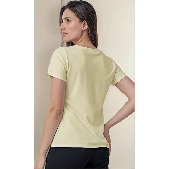 Remera Cuello Redondo Mujer Básica Algodón X4