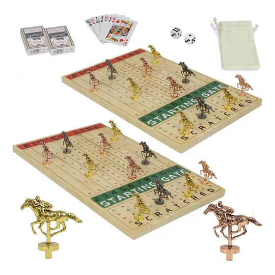 Horow Paquete De 2 Juegos De Mesa De Carreras De Caballos De