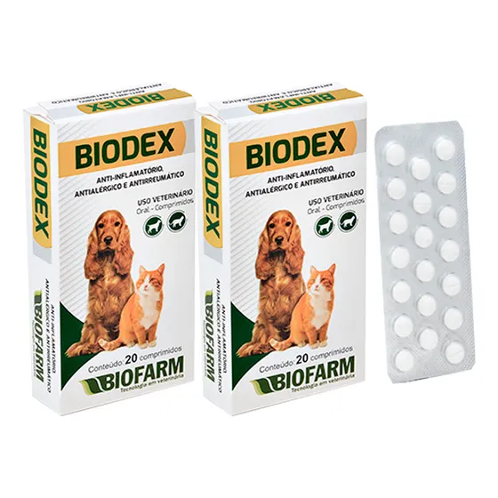 Kit 2 Biodex Anti-inflamatório E Antialérgico 20 Comprimidos