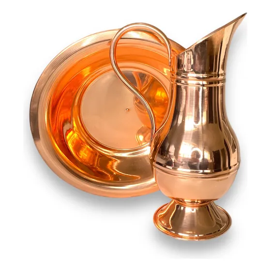 Jarra De Cobre Com Bacia Igrejas 1l