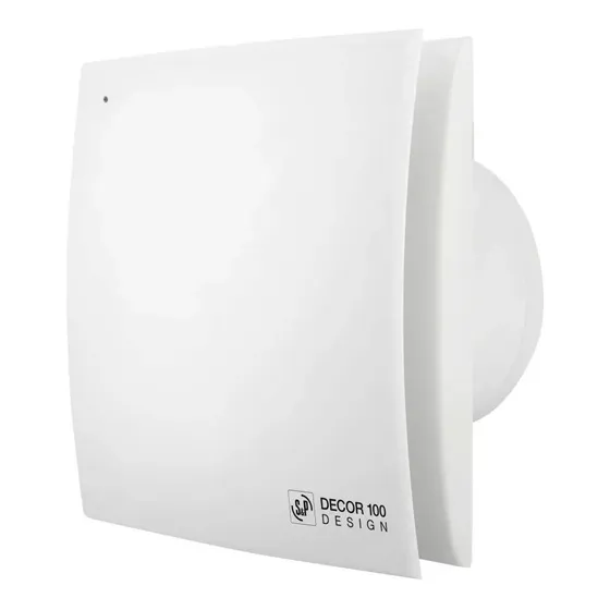Extractor De Aire Baño S&p Decor 100c Design 93m3/h Albion