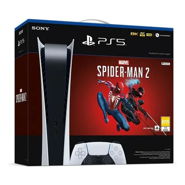 Consola Sony Playstation 5 Slim (ps5) 1tb Digital -  Spider-