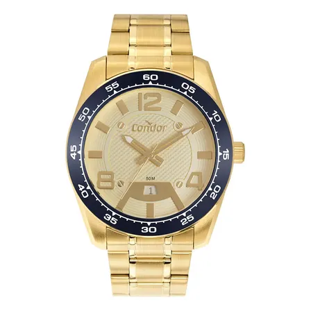 Relógio Condor Masculino Speed Dourado - Co2117bl/4x Fundo Champagne
