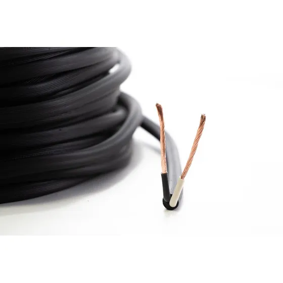 Cable Electrico Uso Rudo 2x10 Bobina Con 100 Metros Cubierta Negro