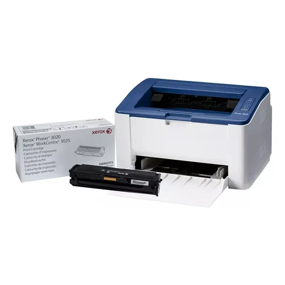 Impresora Simple Funcion Xerox 3020 + Toner 1500 Pag Color Blanco