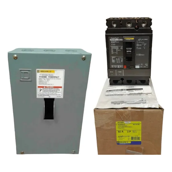 Interruptor Termomagnetico Hdl36060 Square D 3p Con Gabinete