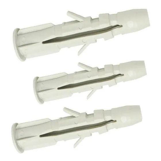 250 Bucha 10mm Tijolo Bloco Parede Oca C/ Aba Sem Parafuso