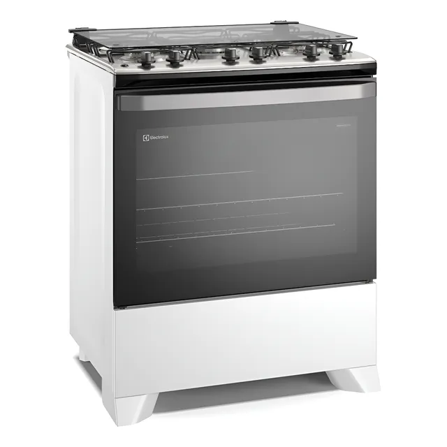 Fogão 5 Bocas Electrolux Branco Efficient Com Mesa Inox, Perfectcook E Vaporbake (fe5ib) -