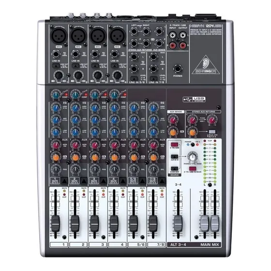 Behringer X1204usb Mesa De Som De 8 Canais