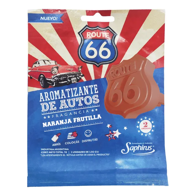 Aromatizador Auto Saphirus Aromatizante Vehiculo Route 66