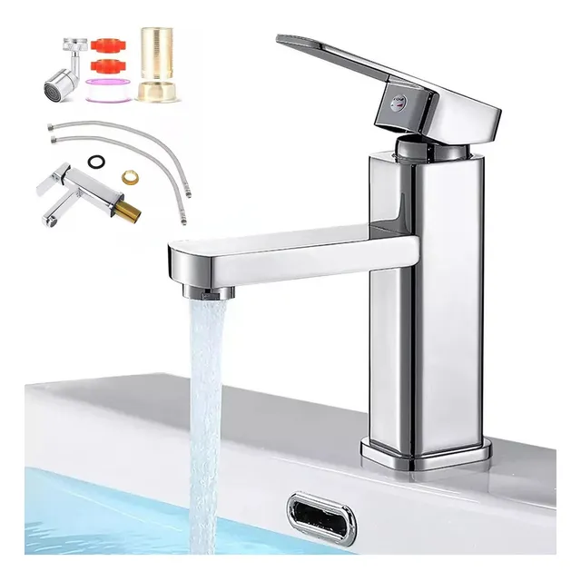 Llave Mezcladora Baja Monomando Para Lavabo Fregadero Grifo