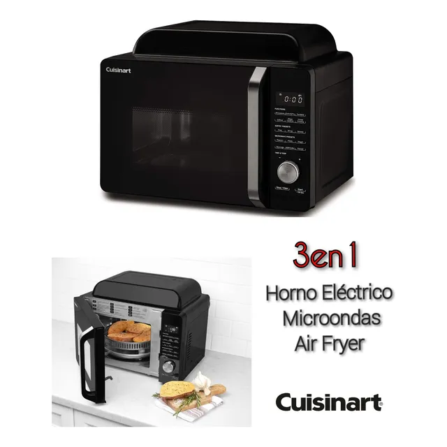 Horno Eléctrico Microondas Freidora 3en1 Cuisinart 16 L