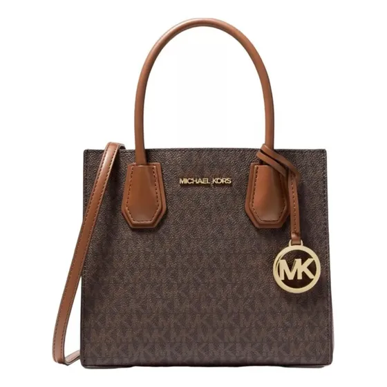 Bolso Michael Kors Mercer Café Logo Original Para Dama