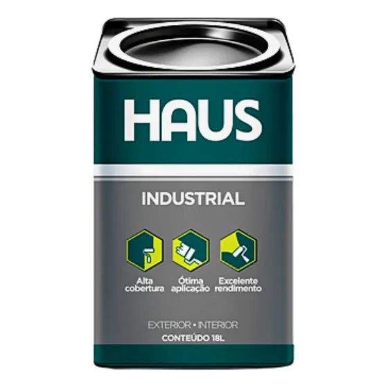 Dupla Função interiores e exteriores Haus Industrial para madeiras e peças metálicas em geral cor preto 18L