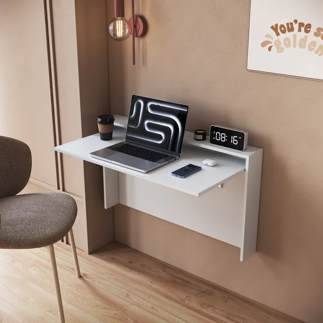 Escritorio De Pared Flotante / Home Office - Homeshop