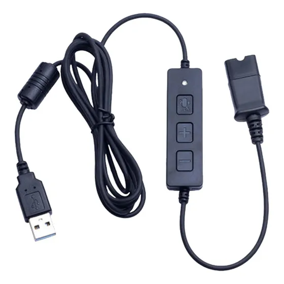 Conector Qd De Fone De Ouvido Cabo Qd Para Usb Plug Mic Mute