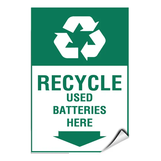 Etiqueta Adhesiva Reciclaje Bateria Usada Aqui Para Letrero