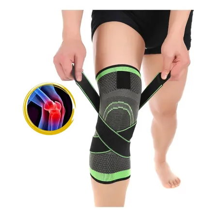 Joelheira Compressão Esportiva Ajustável Fitness Cross Fit Preto Único