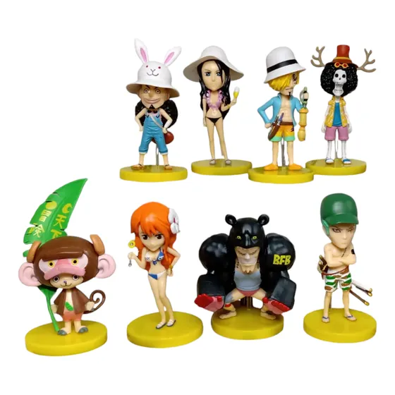 Figuras Coleccionables Pequeñas 8 Cm One Piece Base Amarilla