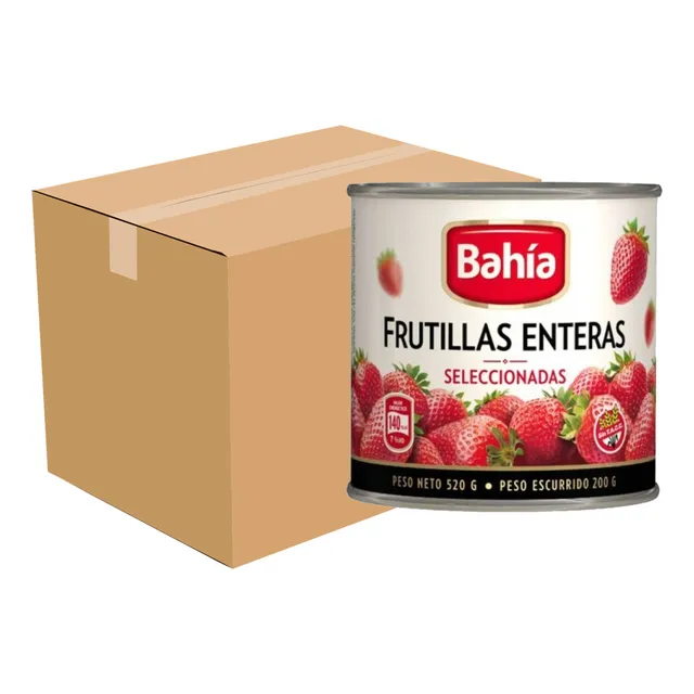 Frutillas Enteras En Lata Bahia X520gr