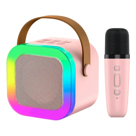 Caixinha Som Karaokê Infantil Bluetooth Microfone Sem Fio