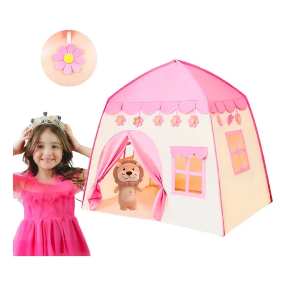 Casita Infantil Para Niñas Carpa Plegable 130x100x130 Cm