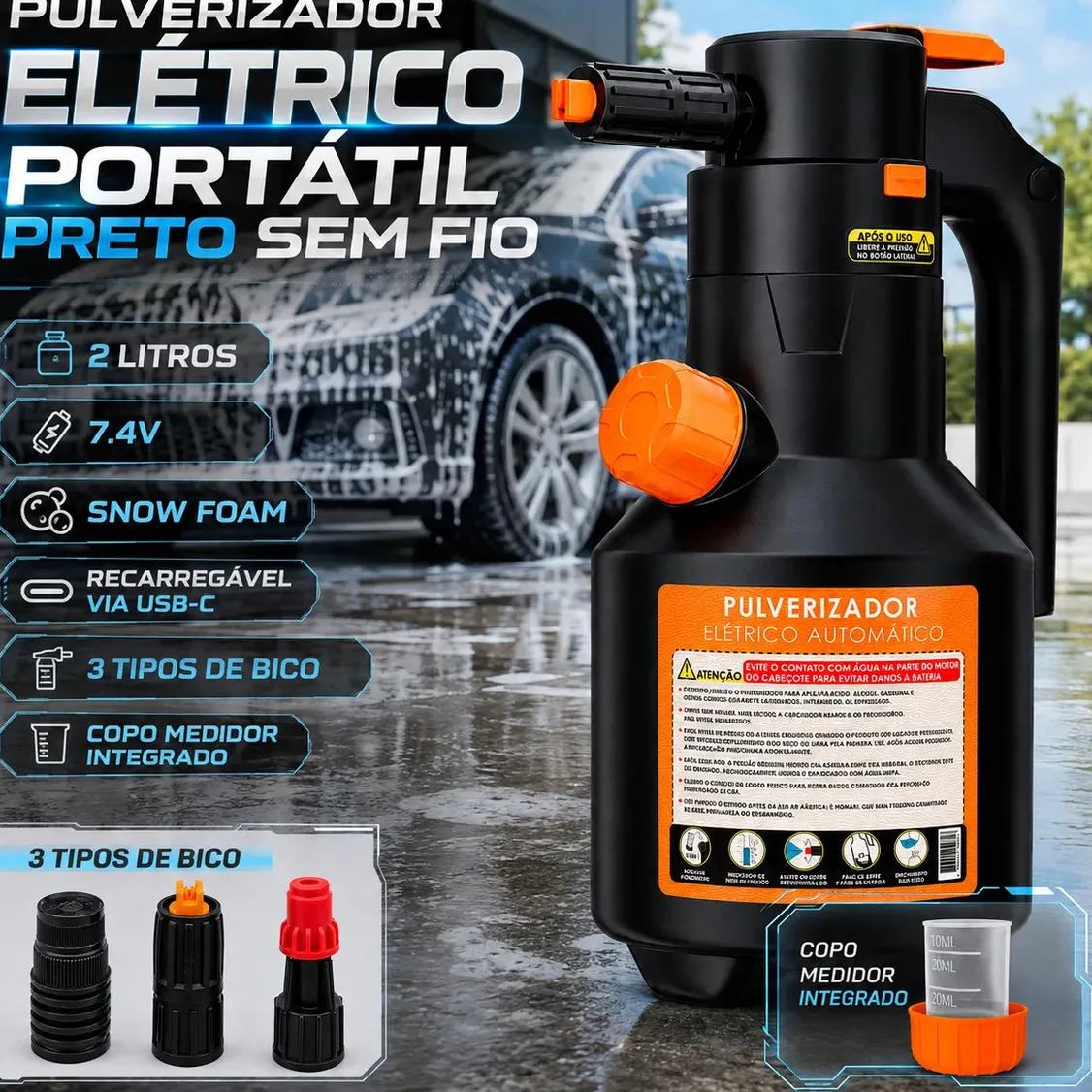 Pulverizador Elétrico de Espuma Snow Foam 2 L