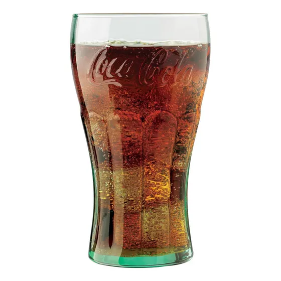 Set 6 Vasos Diseño Coca Cola 495 Ml Color Agua