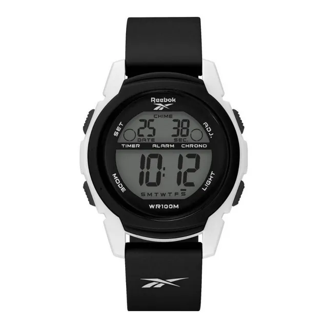Reloj Reebok Dama Correa Silicón Negra Rv-hal-l9-pwib-wb
